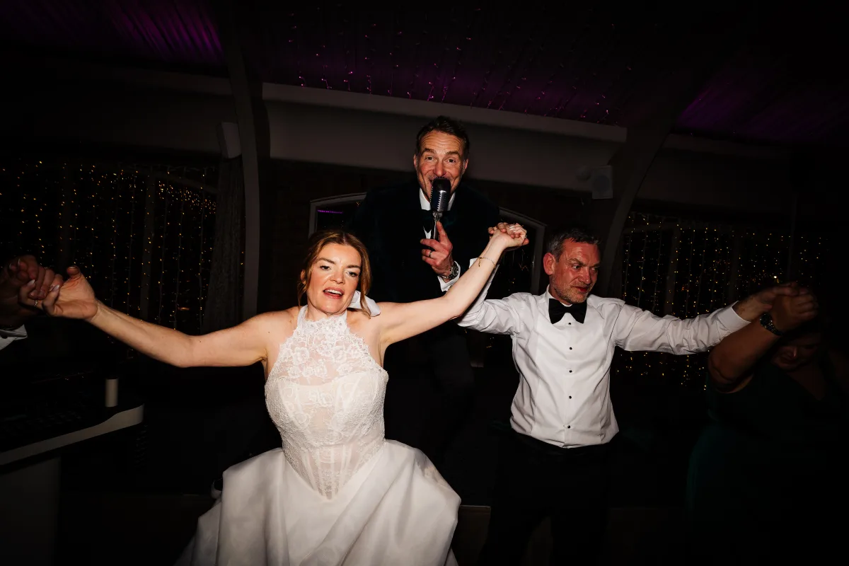 Alison and John with Howard at Colshaw Hall