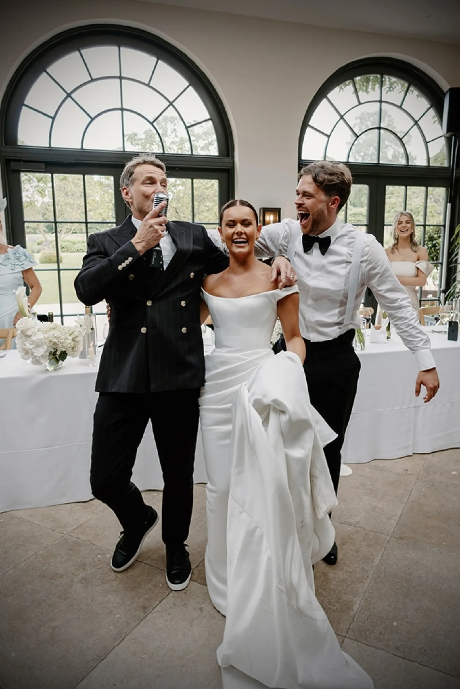 Ashleigh and Matt with Howard at Middleton Lodge